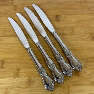Oneida Distinction Deluxe Kennett Square 4 Dinner Knives Discontinued Flatware